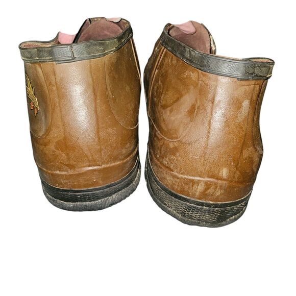Northerner Vtg Rubber Buckle Boots Shoe Covers Made in USA Union Made Size 15 - Picture 7 of 11